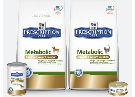 hill's Metabolic diet y/d wet and dry cat food packaging